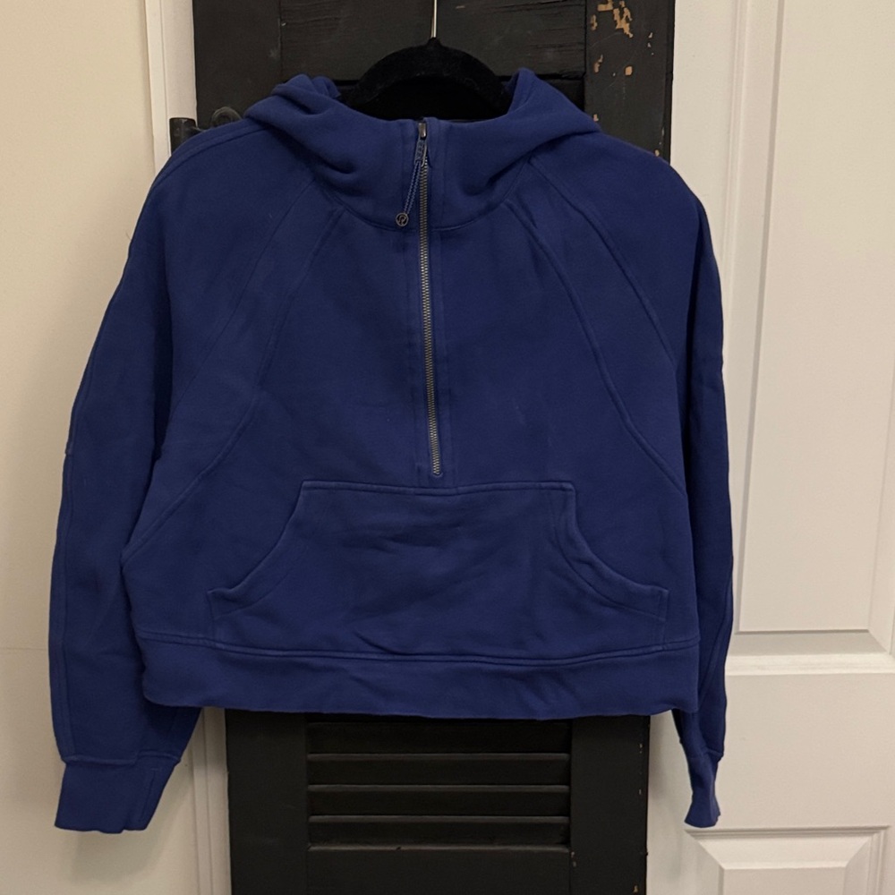 Lululemon Scuba Half-Zip Hoodie Cobalt Blue